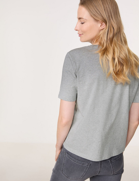 T-Shirt mit Steinchendekor