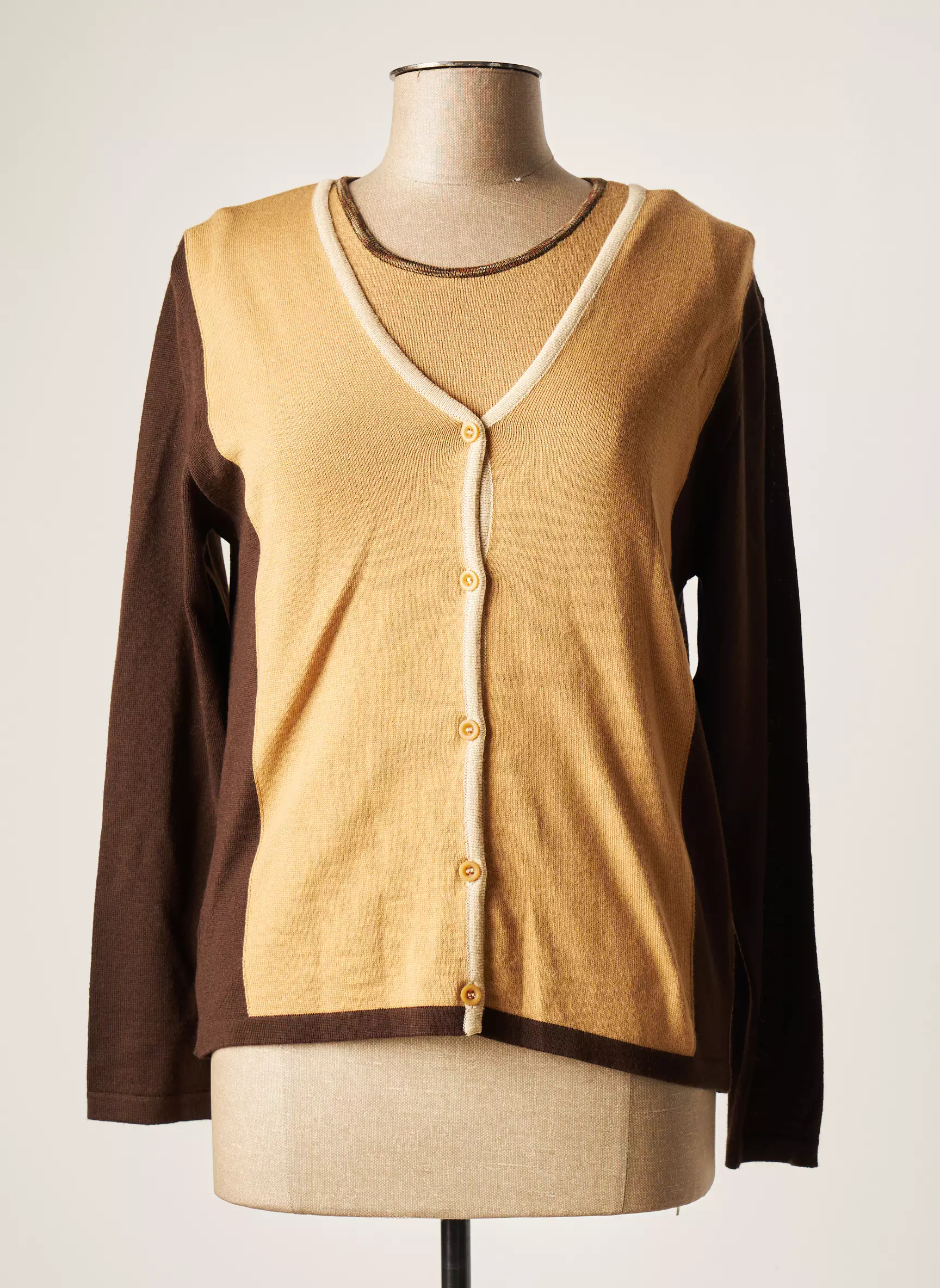 Paul Mausner Twinset Femme couleur marron