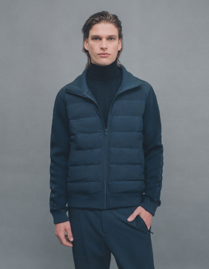 Sous-doudoune dark navy matelassée bi-matière Homme