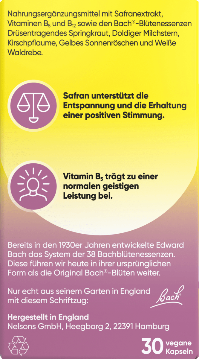 Balance & Positivität Bachblüten Kapseln, 30 St