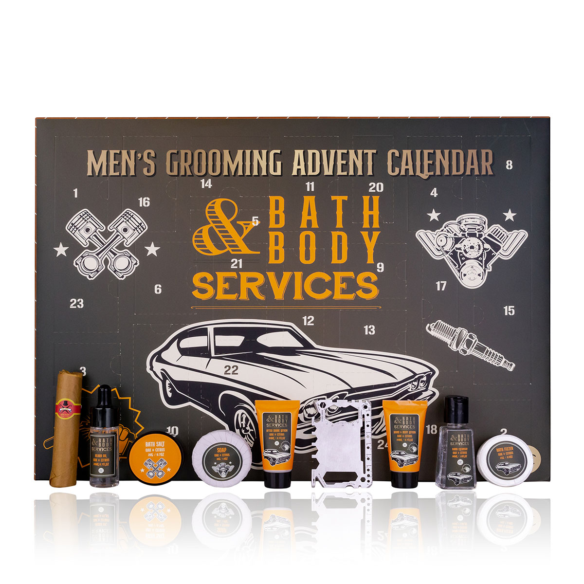 accentra Adventskalender BATH & BODY SERVICES in rechteckiger Box