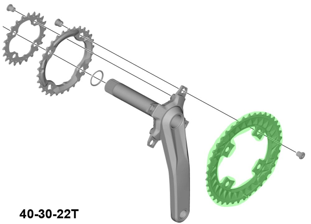 Shimano SLX FC-M7000-3 10-fach Kettenblatt 40 Zähne kaufen | Bike-Discount