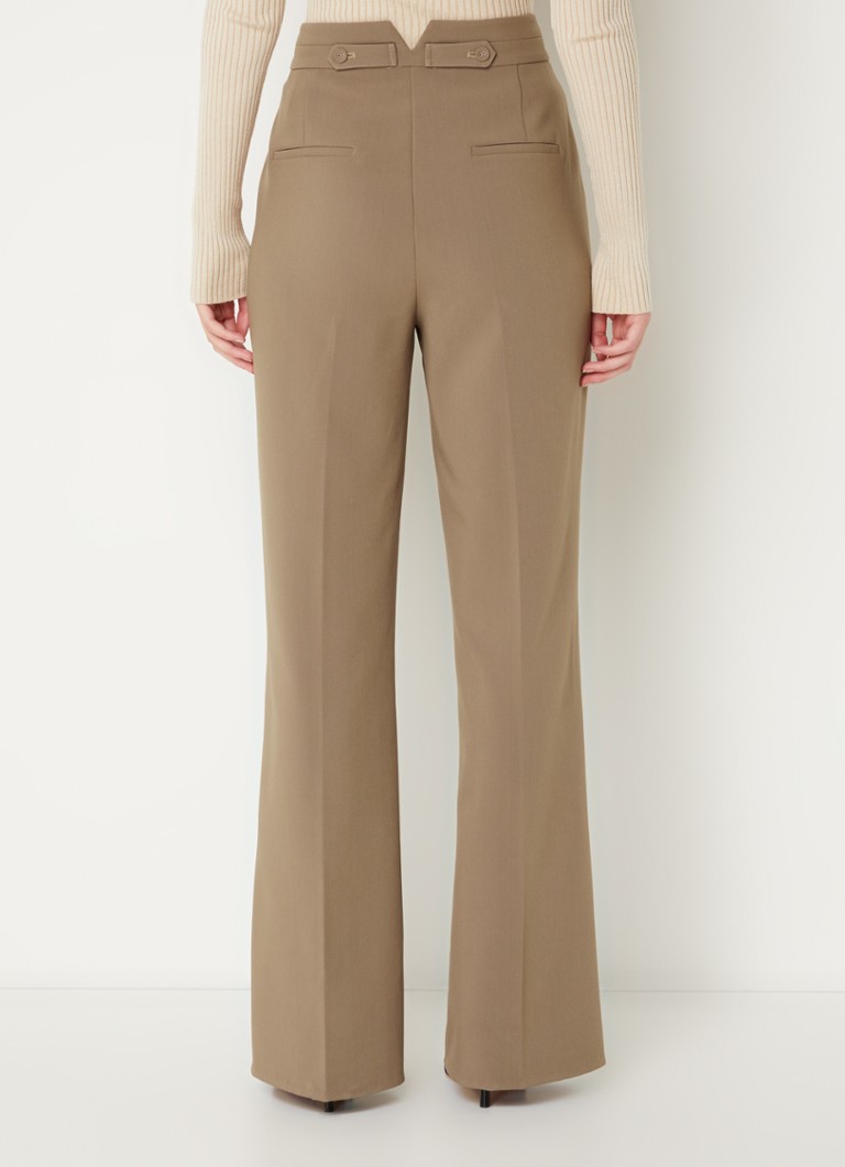 Aaiko Tarina hlače visokog struka širokog kroja s persploi