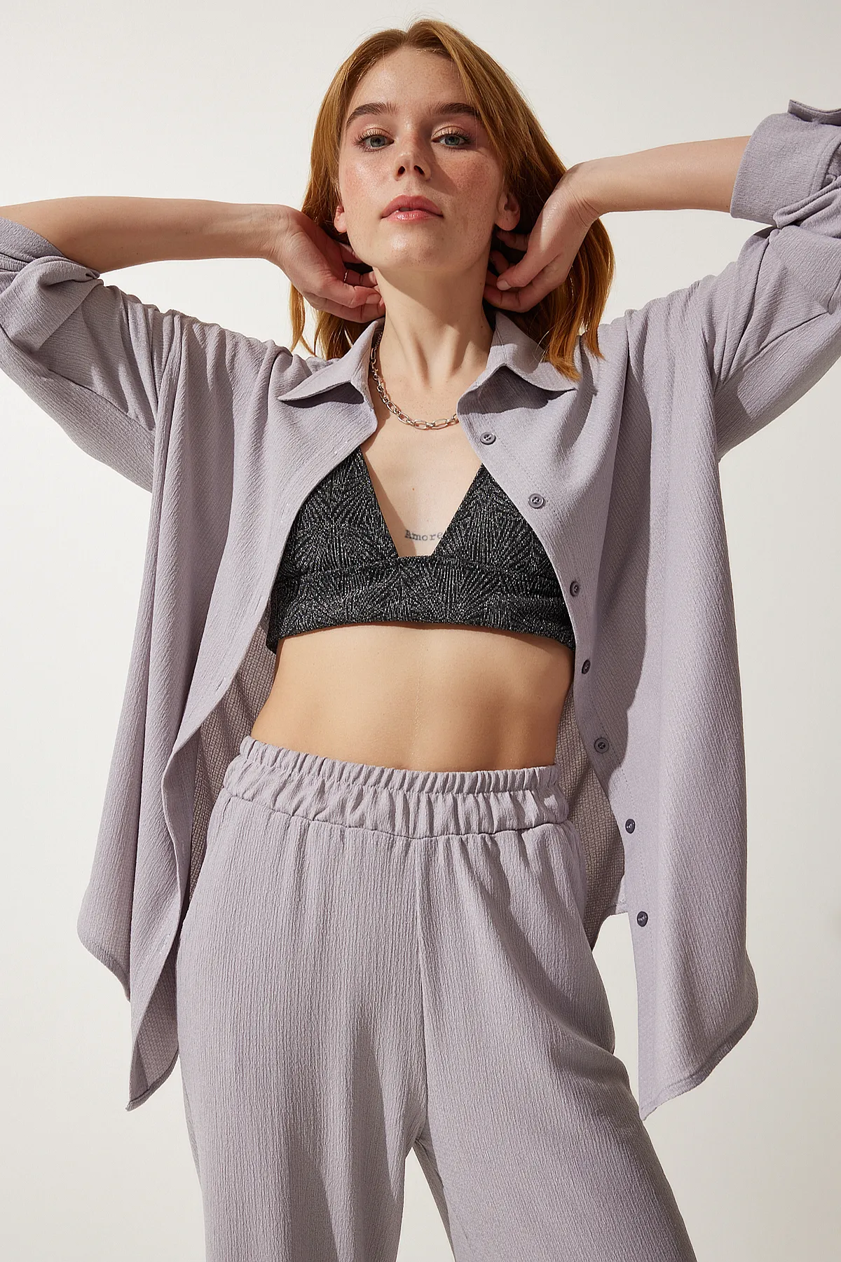 Happiness İstanbul  Zweiteiler - Grau - Regular Fit