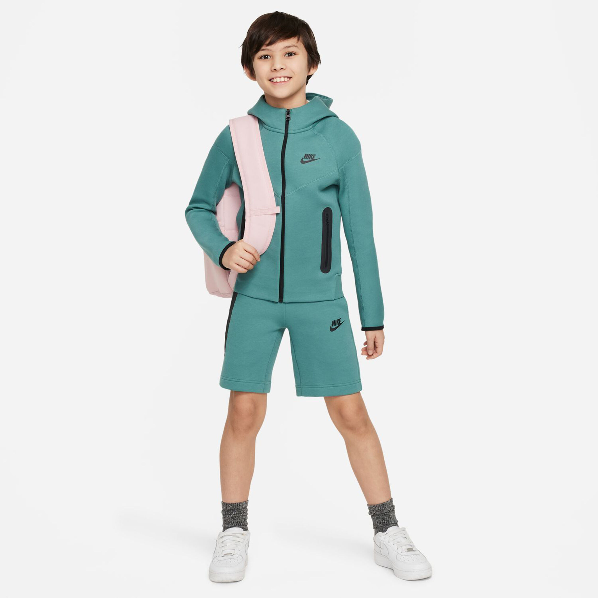 Tech Fleece Full-Zip Hoody Jungen - Dunkelgrün