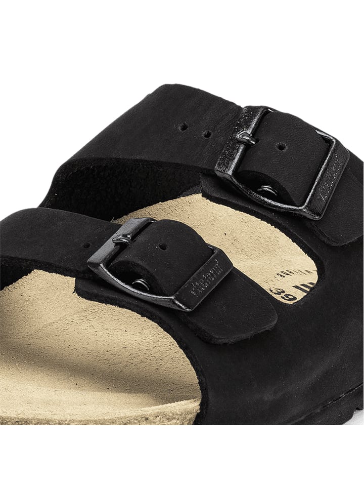 VITAFORM Nubukleder Pantoletten in nero günstig kaufen