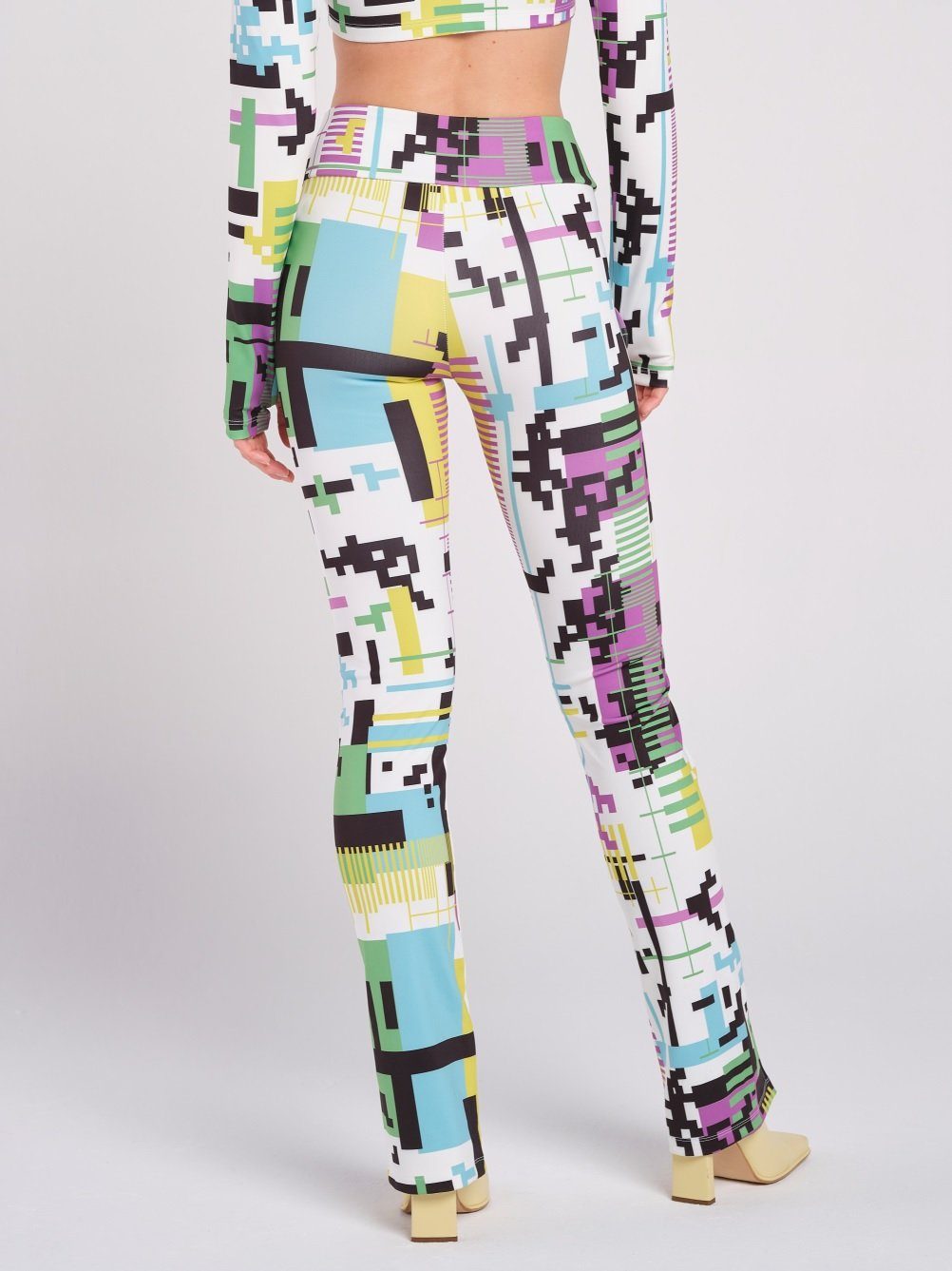 Rockupy Leggings Leggings in Pixel Art Pearl Teilungsnaht mit PixelMuster