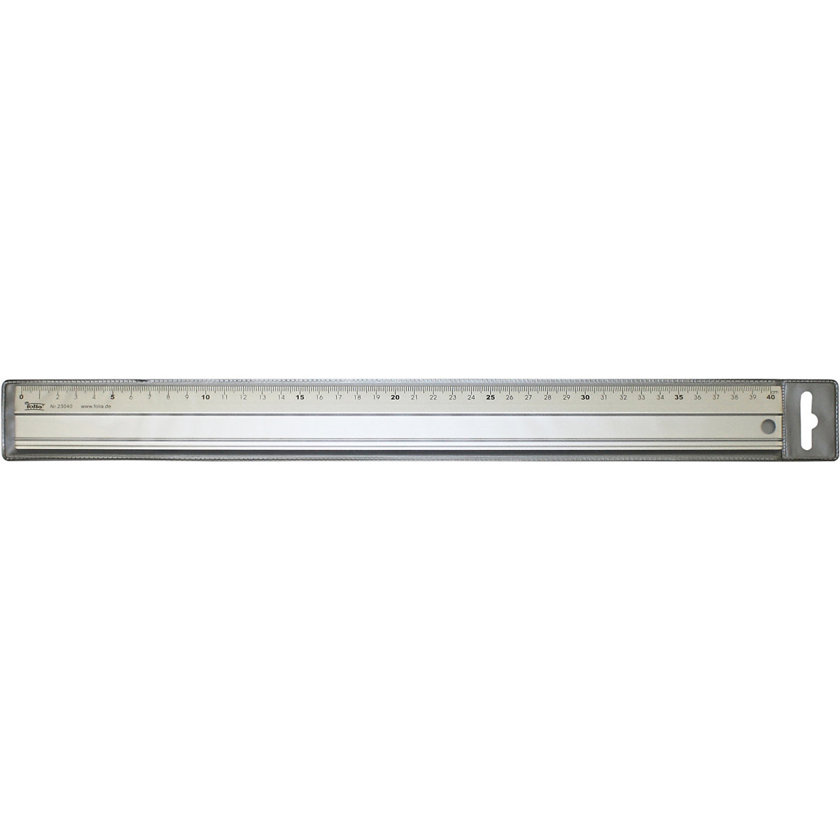 Lineal Aluminium, 40 cm, mit Anti-Rutsch-Pads