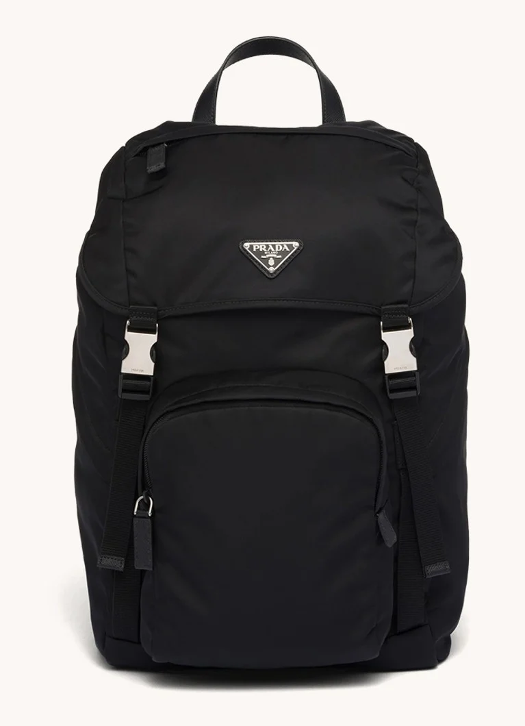Rucsac Prada Re-Nylon cu detalii din piele de vițel