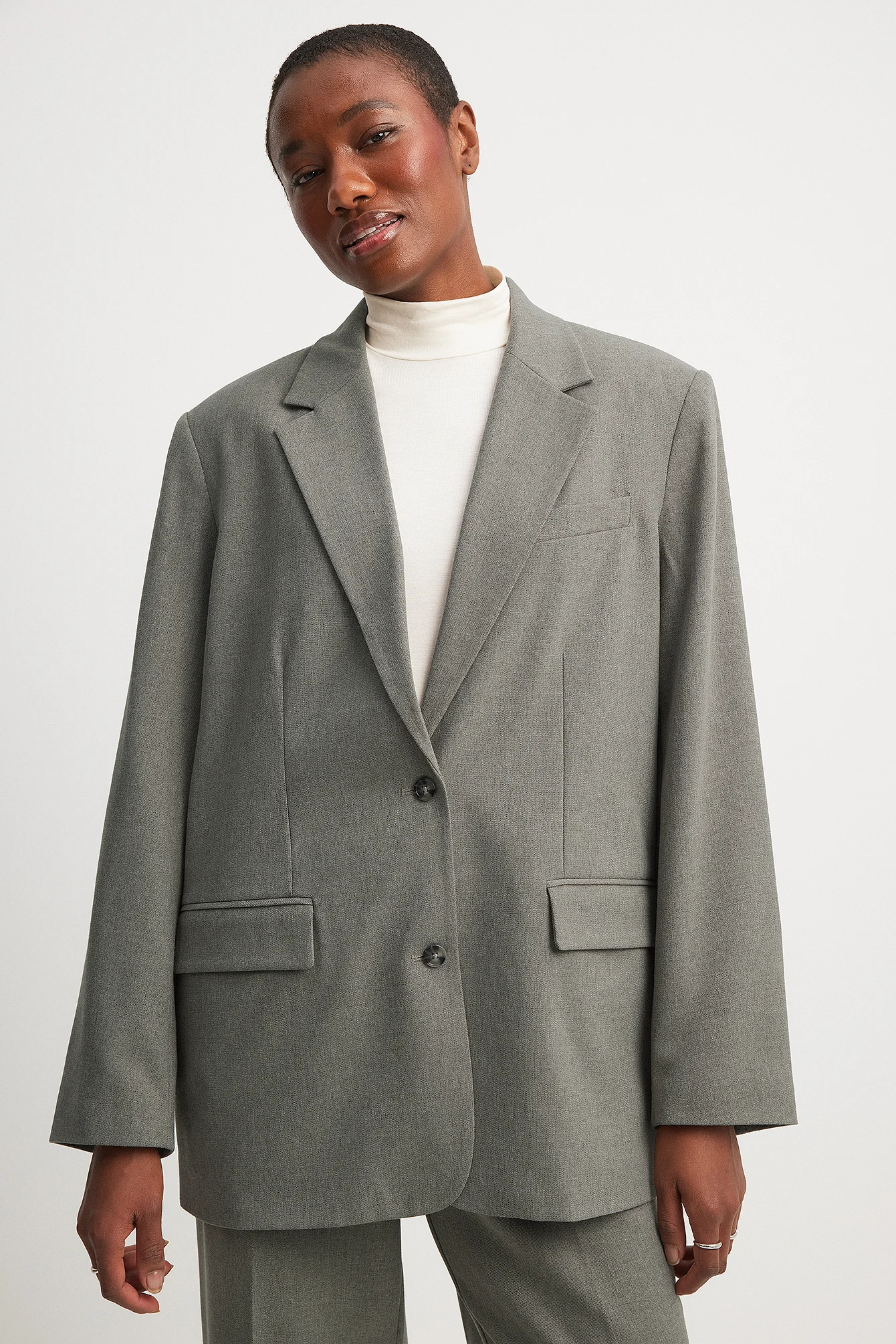 Oversize-Blazer aus Melange