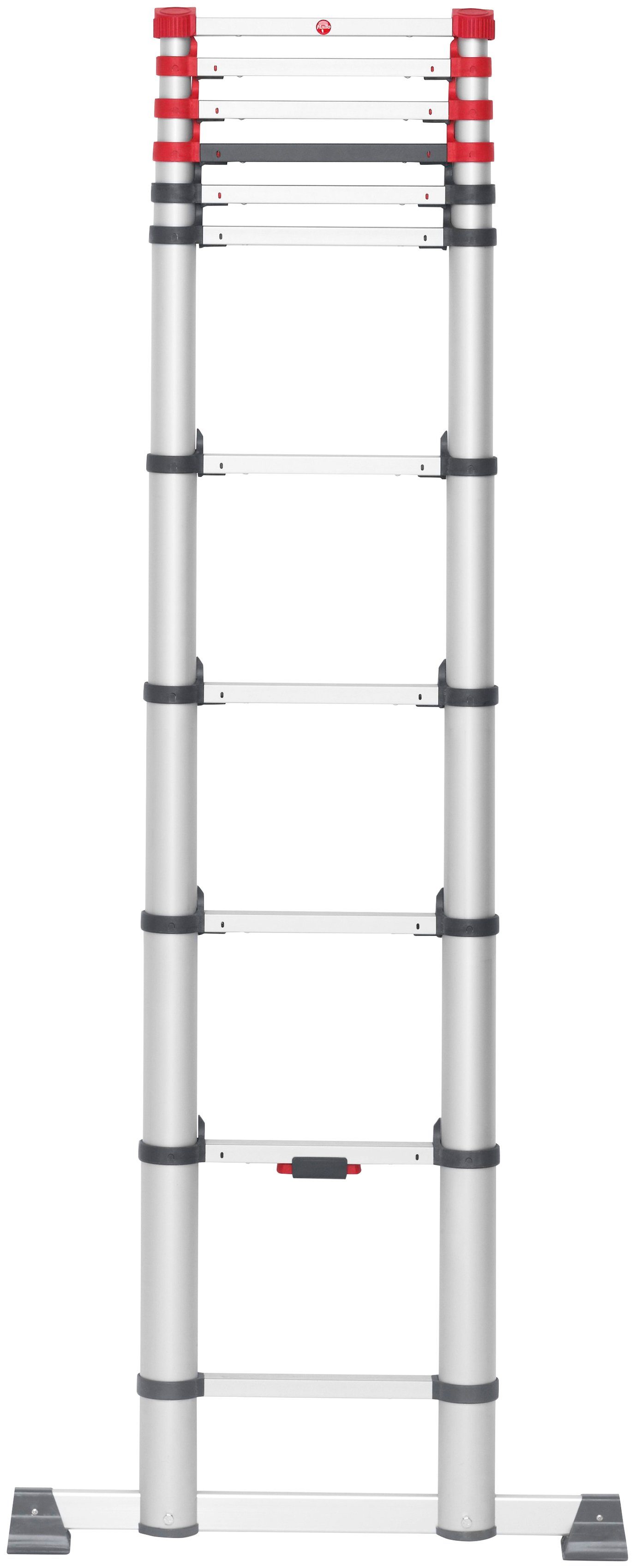 Hailo Teleskopleiter FlexLine, Alu-Sicherheits-Teleskopleiter 11 Sprossen