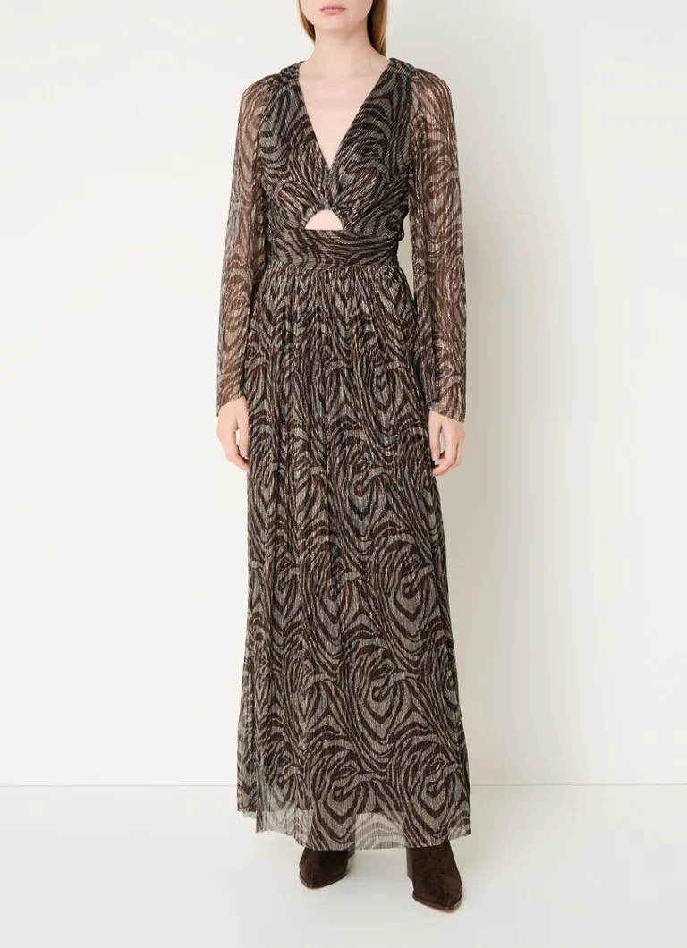 ba&sh  Gaelle maxi jurk met cut-out detail en lurex