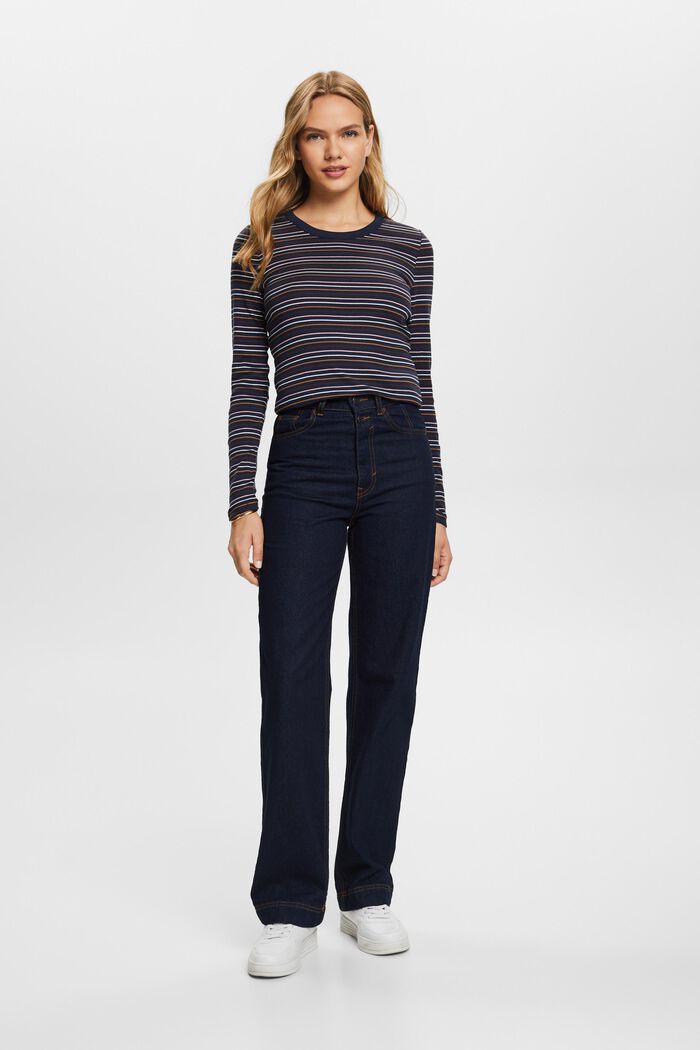 Gestreiftes Longsleeve, Bio-Baumwolle