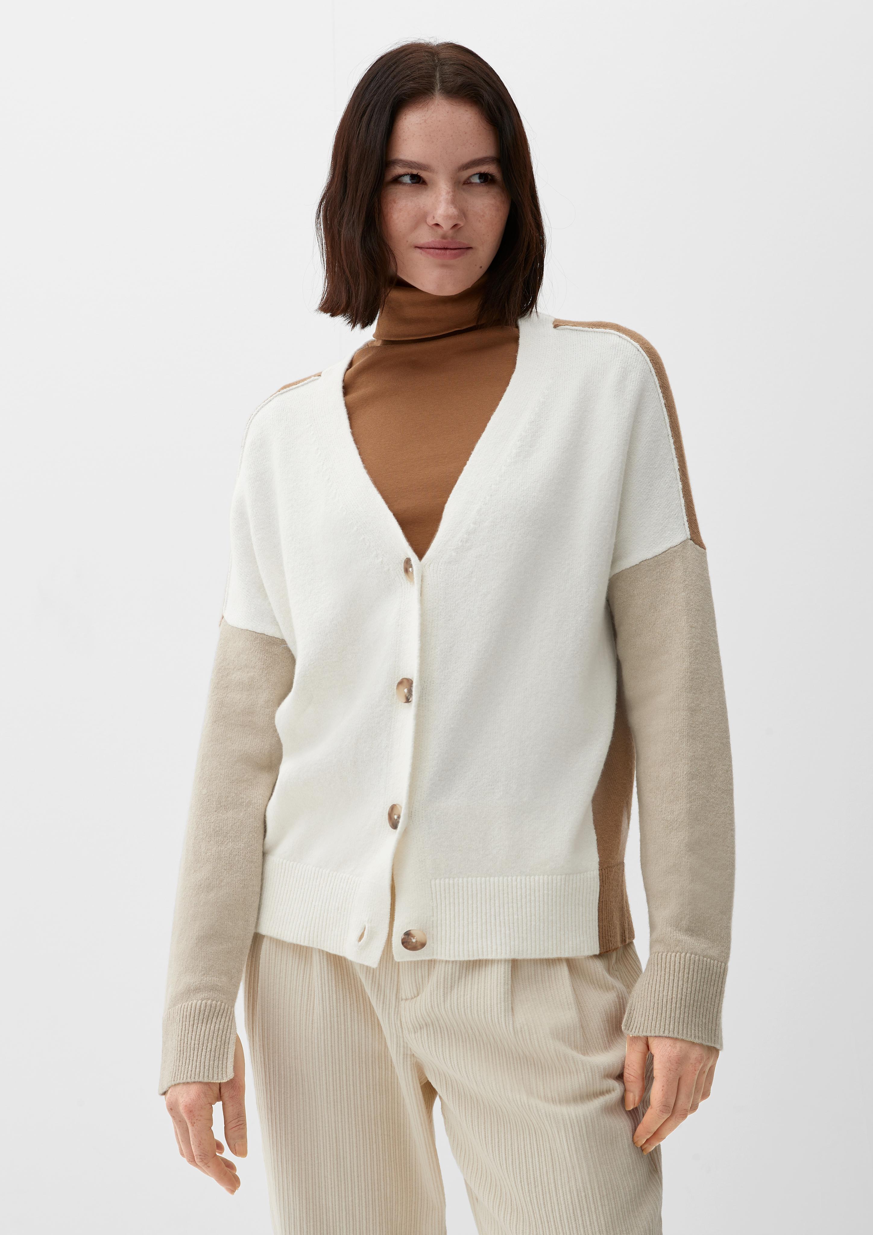 Strickjacke in Colour Blocking-Optik  2127211-02X8