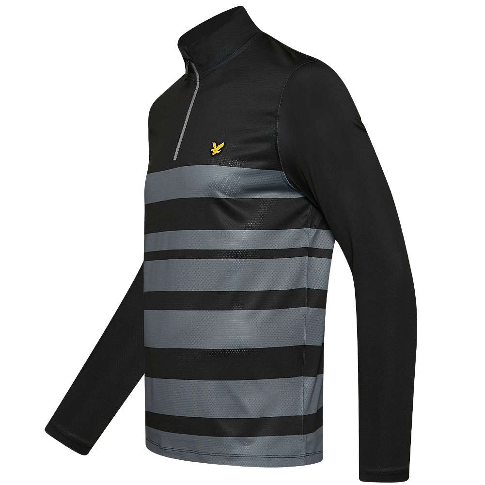 Lyle & Scott Wide Stripe 1/4 Zip Herren Sweatshirt ML1560G-572