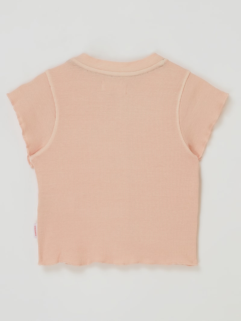 T-Shirt mit Knopfleiste Modell 'Henrieke' in altrosa