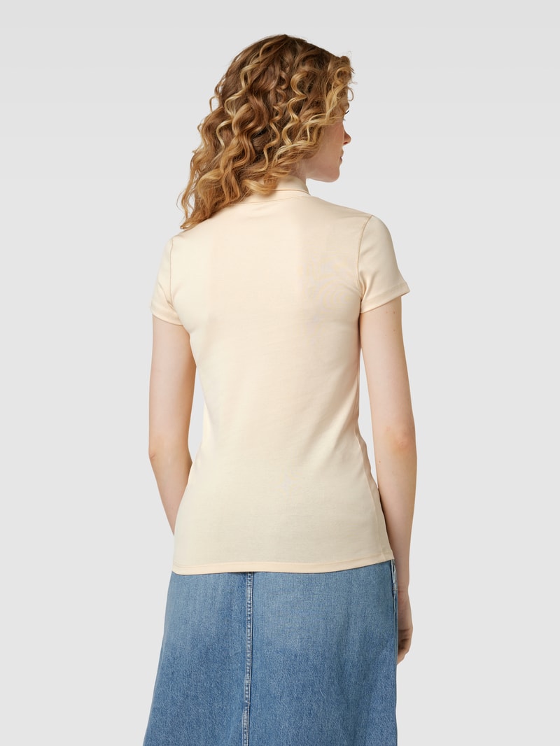 T-Shirt mit Stehkragen Modell 'ADDITIONS' in offwhite