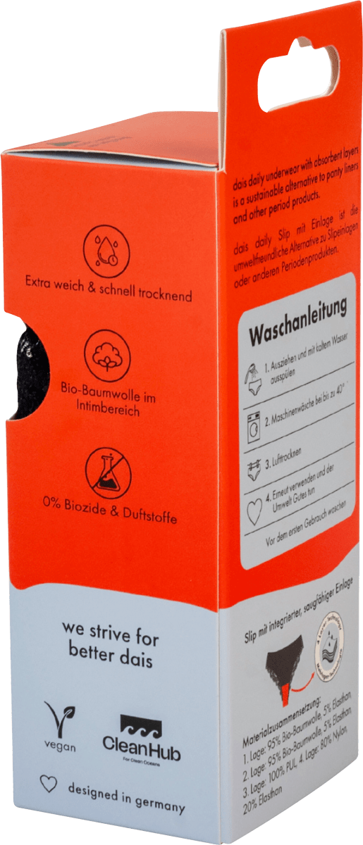 Tagesslip mit Einlage schwarz Gr. M, 1 St