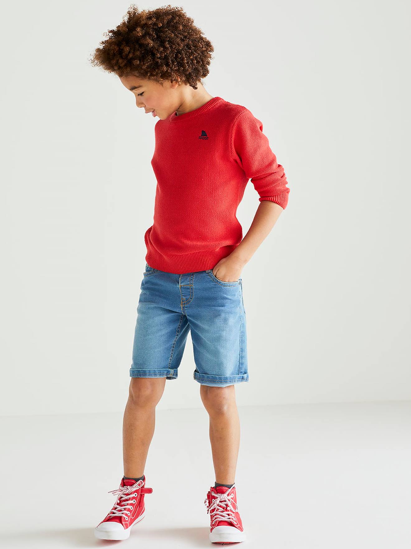 Bermuda en jean Basics garçon denim brut