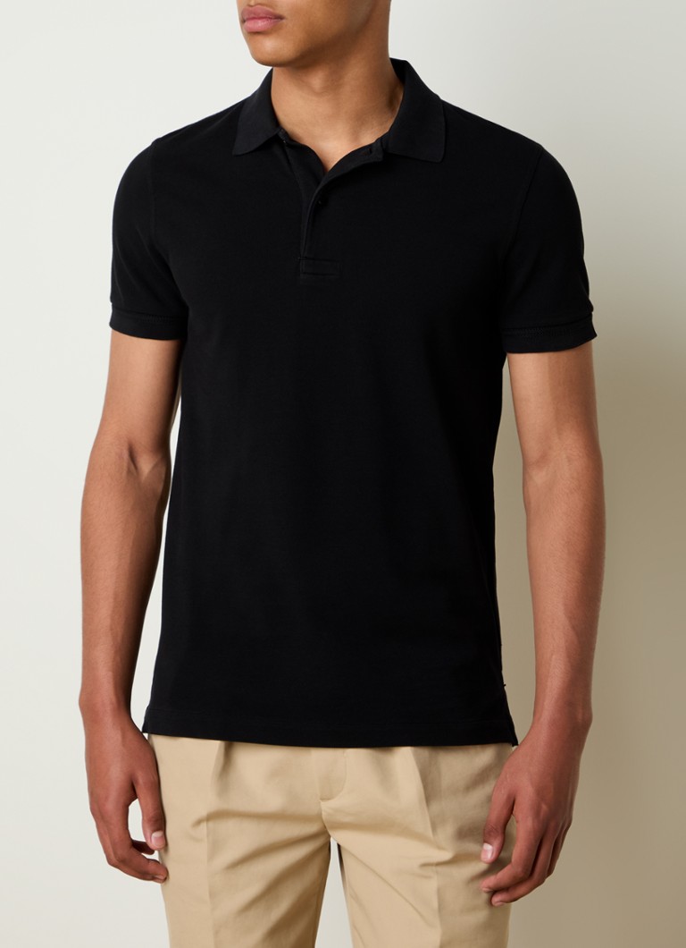 Tricou polo de tenis Tom Ford din bumbac piqué, ajustat