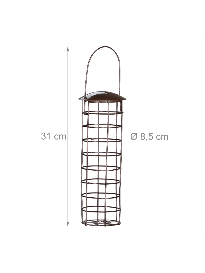 relaxdays Meisenknödelhalter in Braun - (H)31 x Ø 8,5 cm günstig kaufen onesize