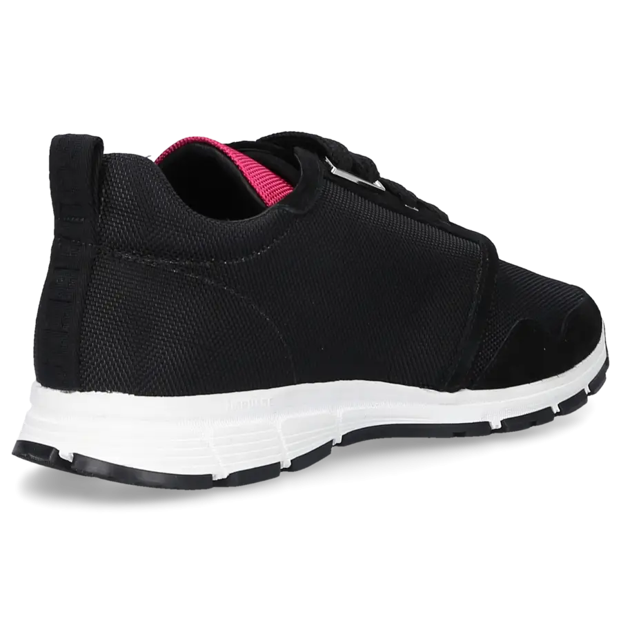 Dsquared2 - Dsquared2 Sneaker MARTE RUN Hightech-Jersey schwarz pink Veloursleder schwarz - schwarz