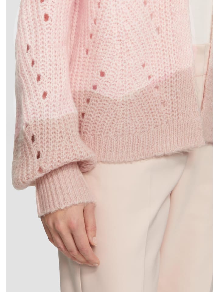 s.Oliver BLACK LABEL Strickjacke langarm in Pink günstig kaufen L