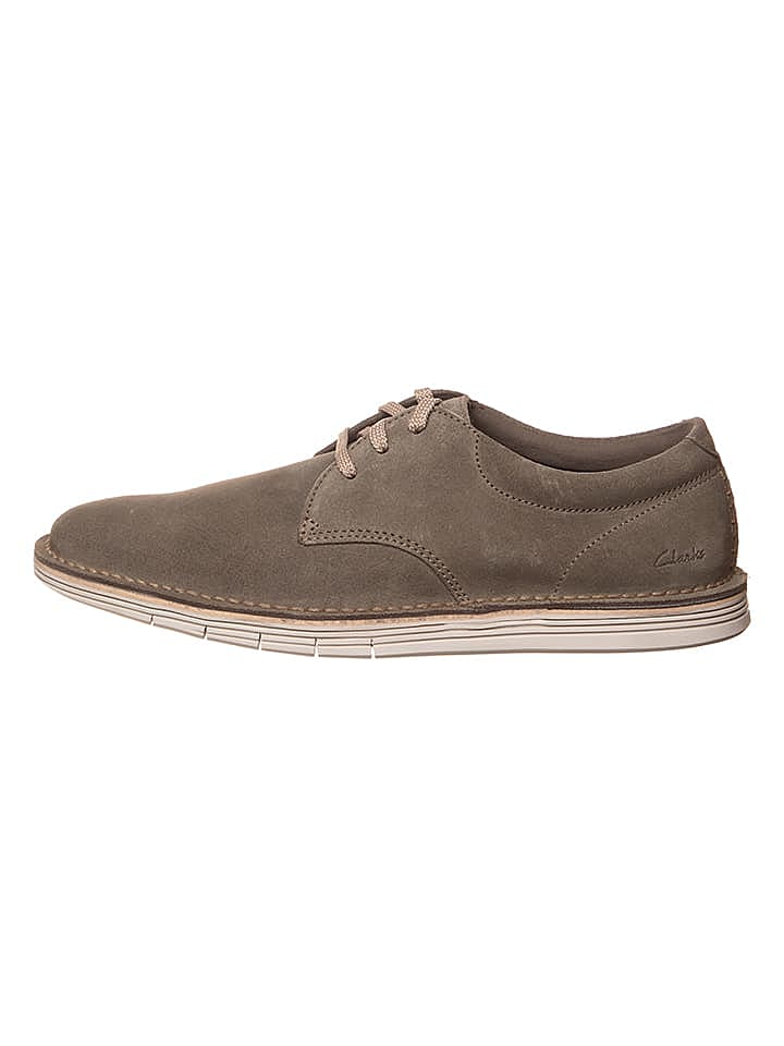 Clarks Leder-Schnürschuhe ''Forge Vibe'' in Khaki günstig kaufen 42