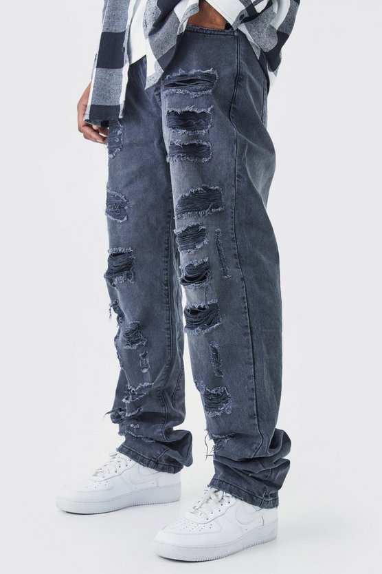 Tall lockere Jeans mit extremen Rissen