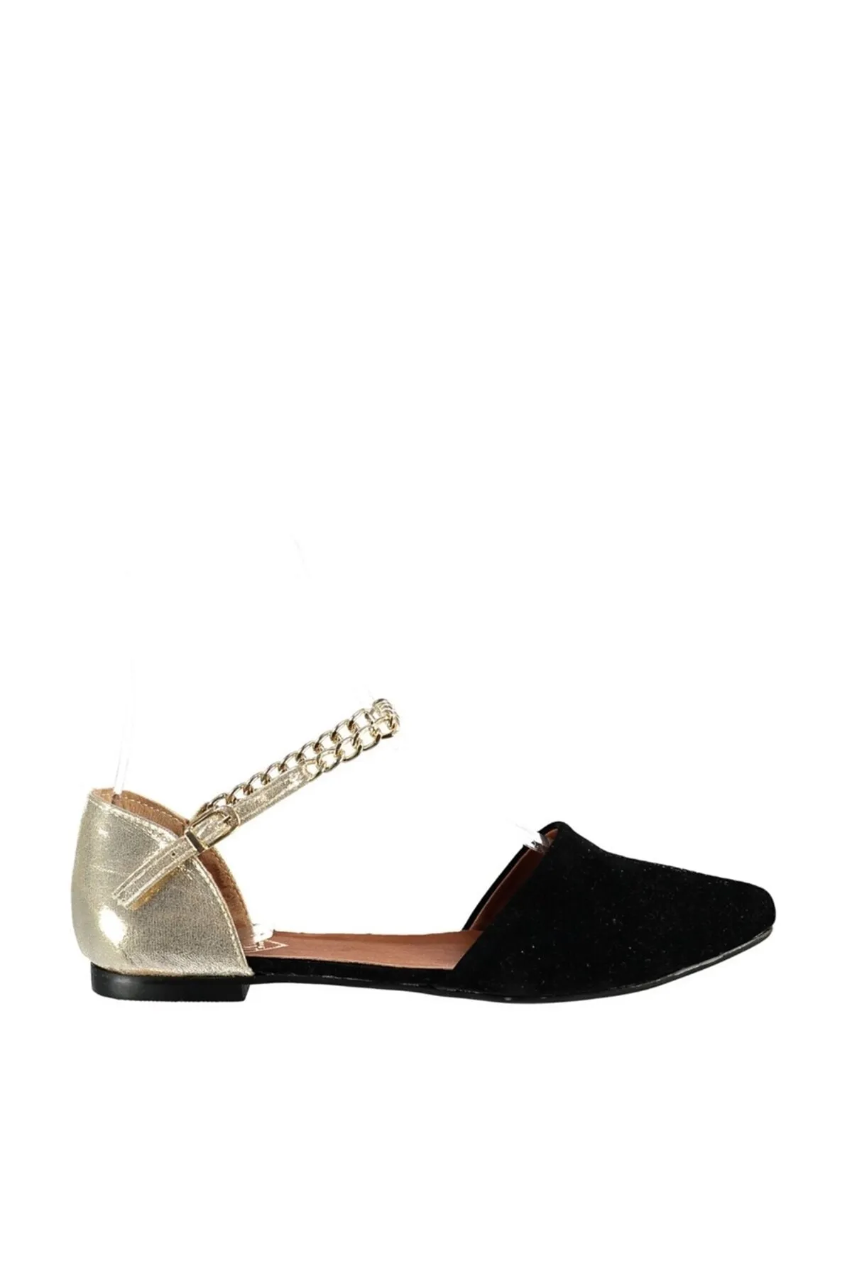Fox Shoes  Ballerinas für Damen in Schwarzgold B726024402