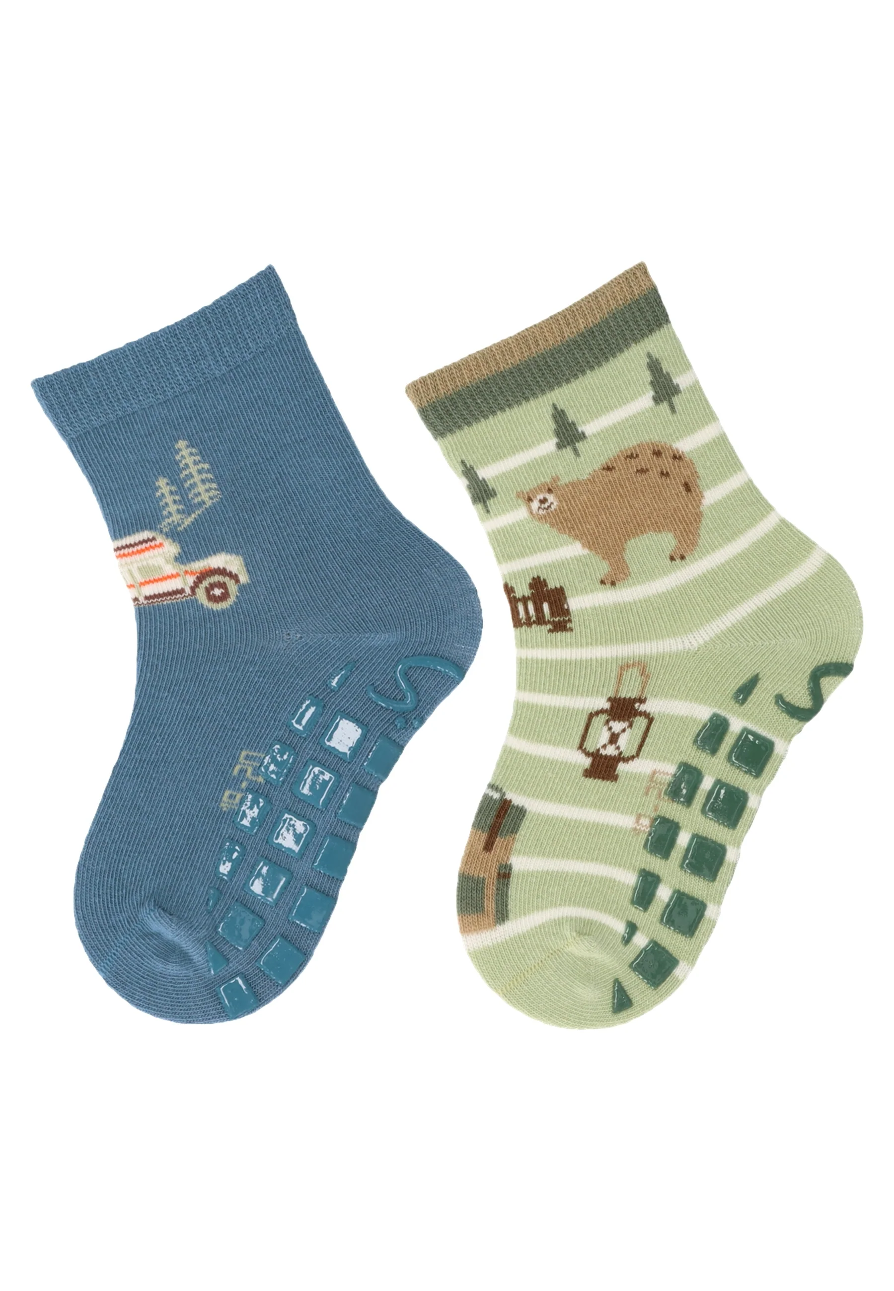 ABS Socken im 2er Pack mit Motiv Camper