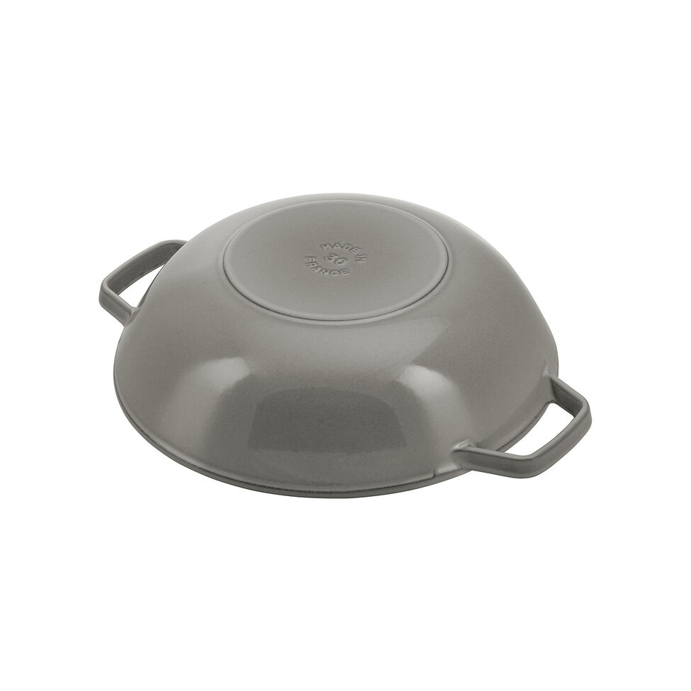 Wok mit Glasdeckel 30 cm, Gusseisen