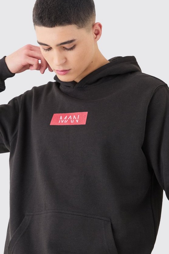 Man Print Hoodie