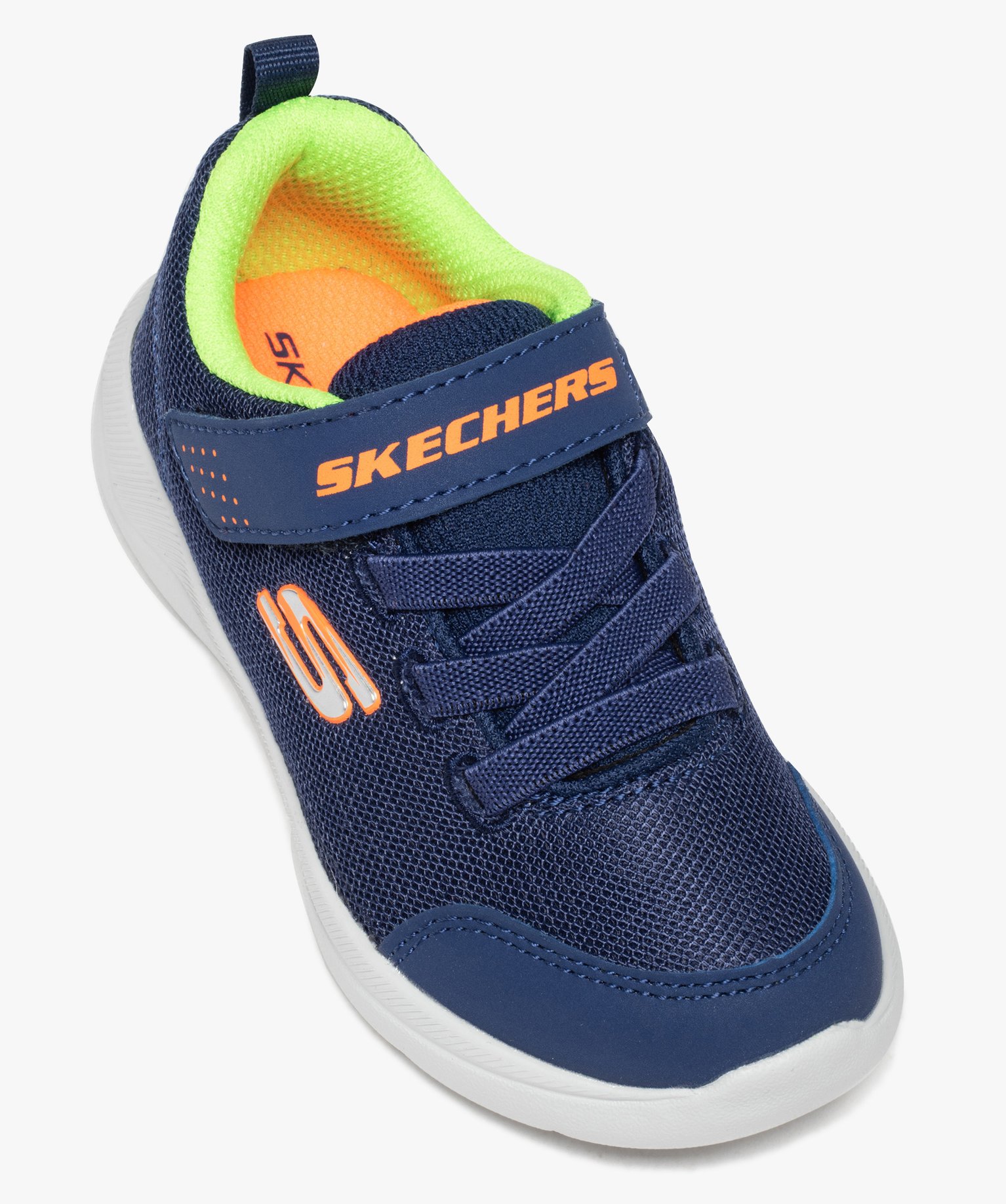 Baskets Garçon légères en mesh détails fluo - Skechers marine | GEMO