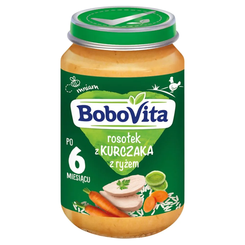 Bobovita vakarienės vištienos sultinys su ryžiais po 6 mėnesių