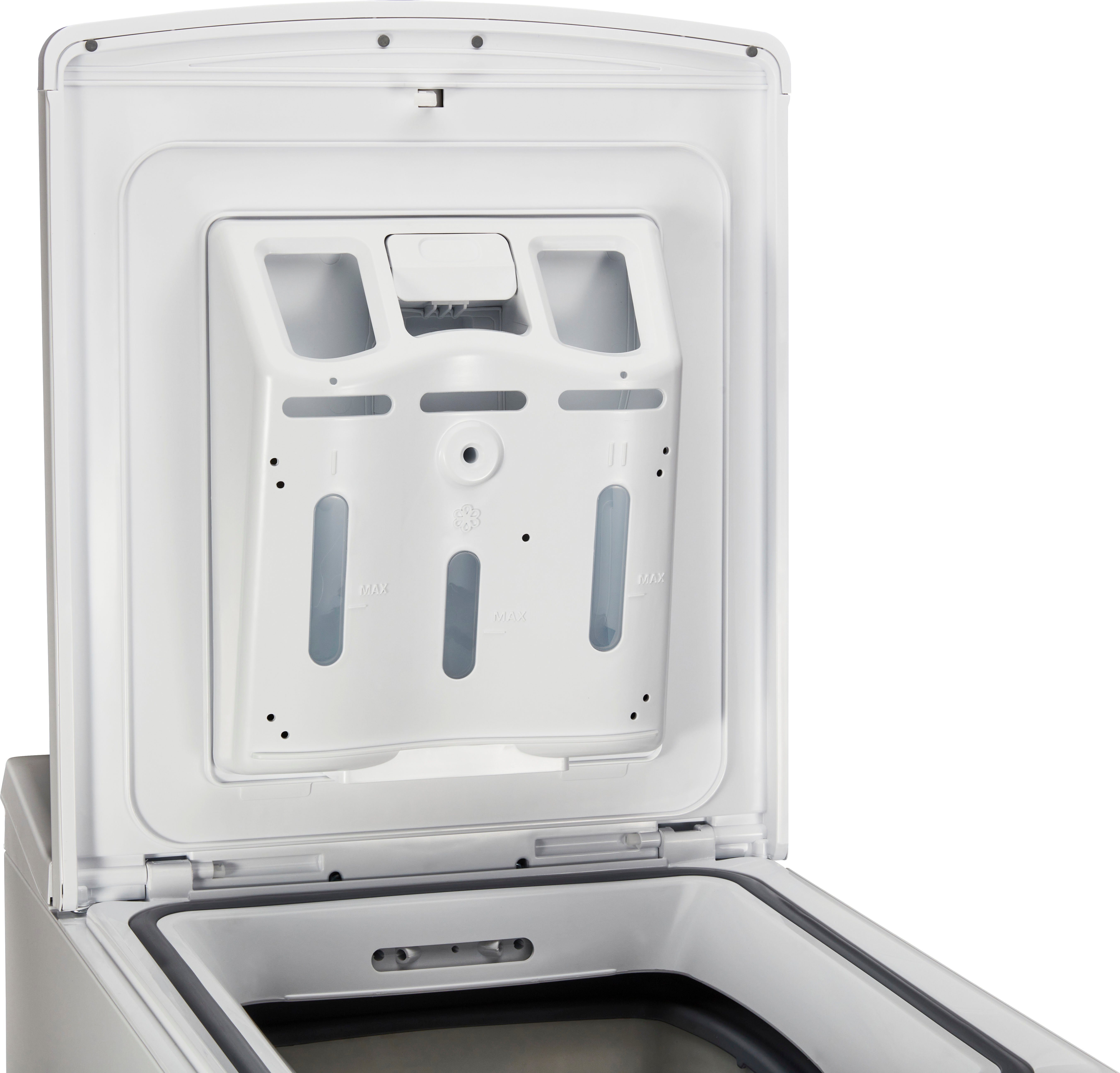 Hanseatic Waschmaschine Toplader HTW8013C, 8 kg, 1300 U/min, Mengenautomatik, Überlaufschutzsystem