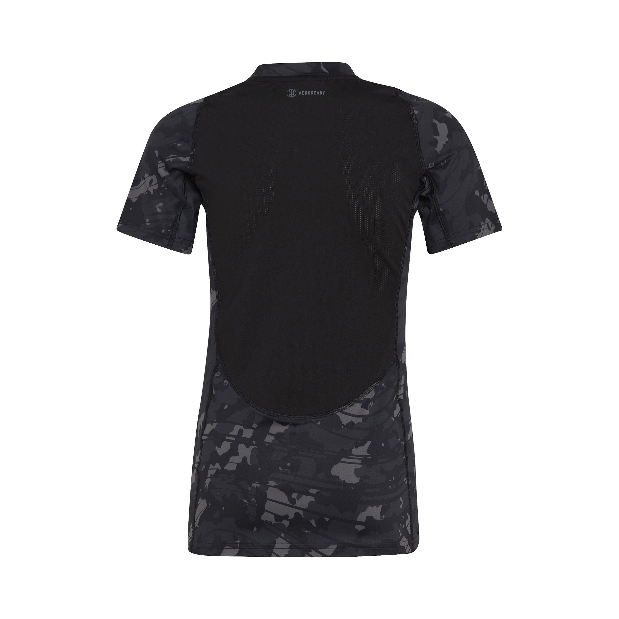 AEROREADY Techfit Camo-Printed T-Shirt Jungen - Schwarz, Grau