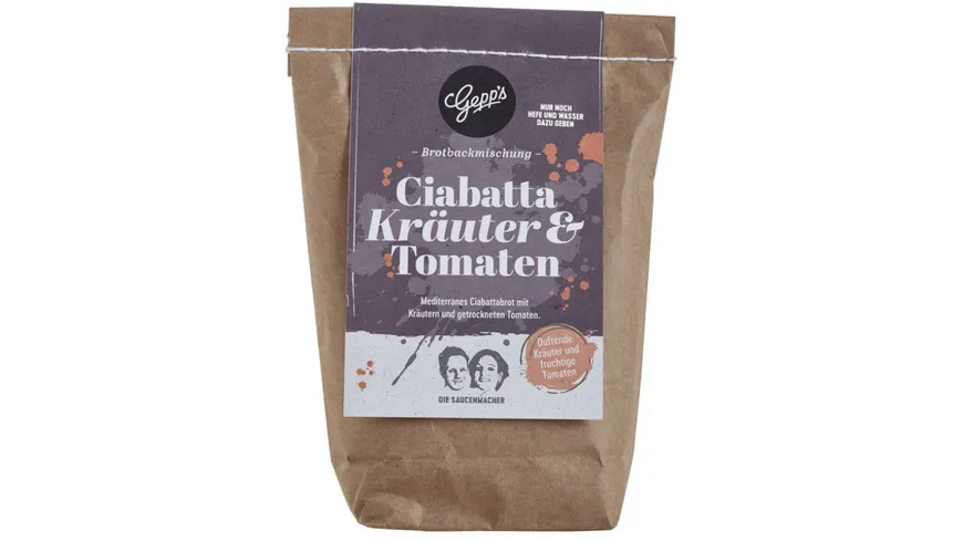 Gepp's Brotbackmischung Ciabatta Kräuter & Tomaten 500 g