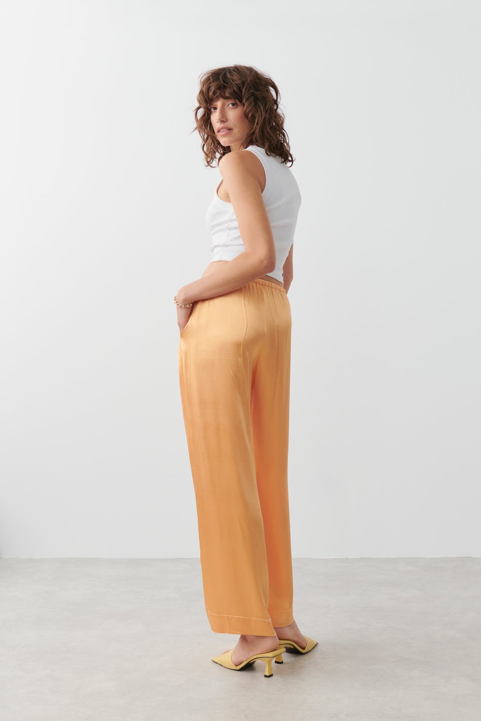 Satin trousers