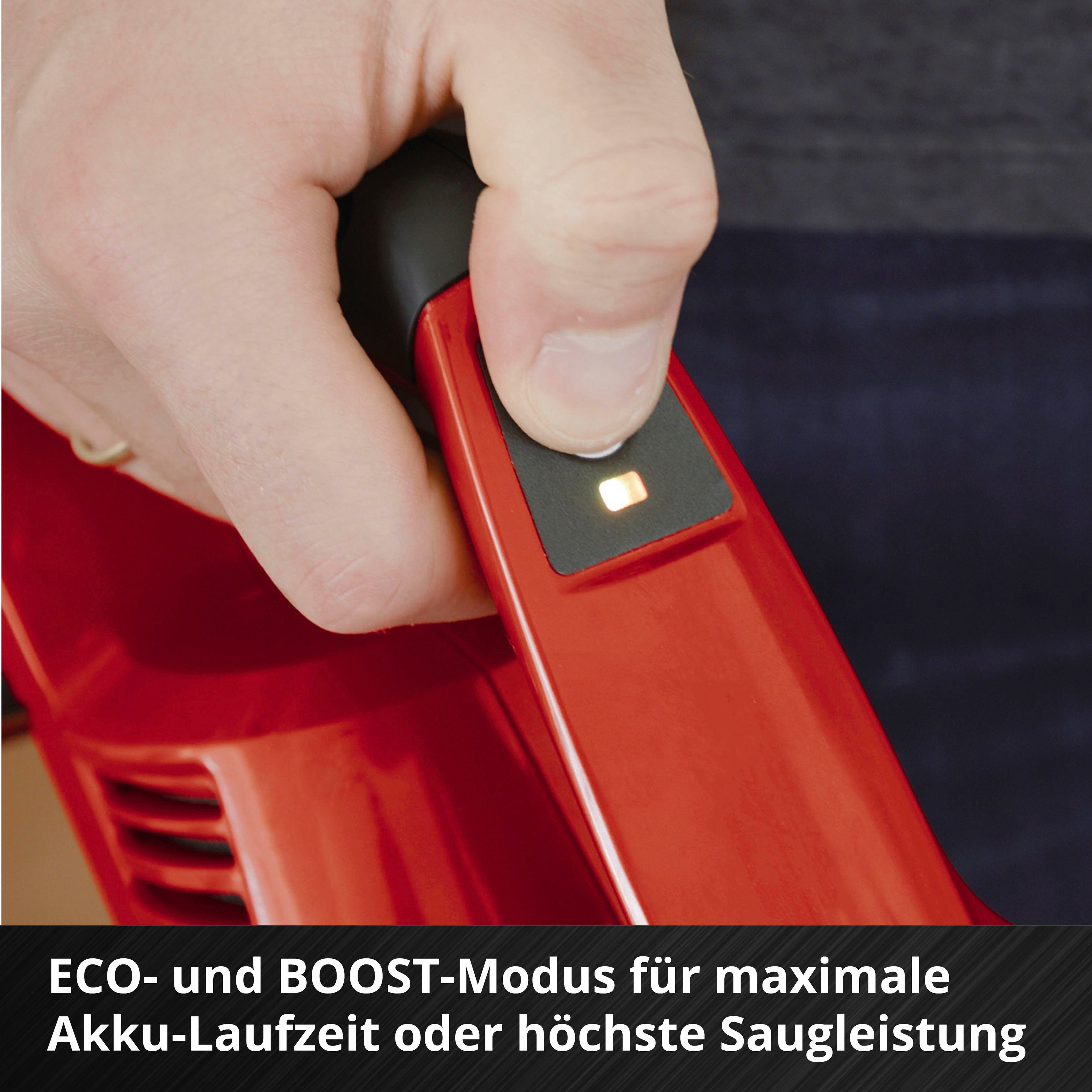 Einhell Akku-Hand-und Stielstaubsauger TE-SV 18 Li, 120 W, beutellos, inkl. 18 V 2,5 Ah Akku und Ladegerät