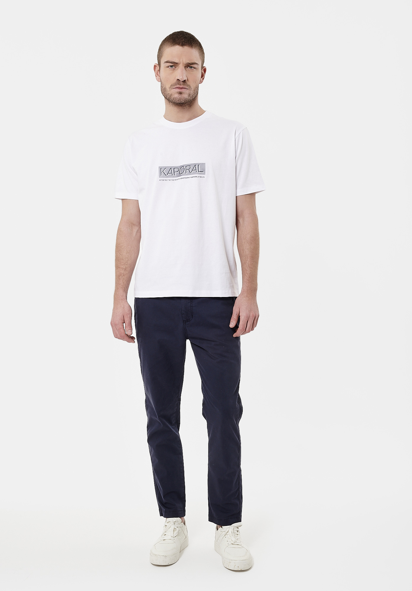 CYRIL  T-shirt blanc Homme en 100% coton