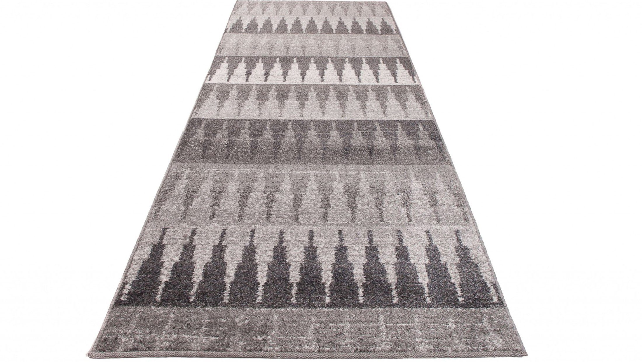 Läufer Läufer Flurläufer Modern für Vorzimmer, Küche - Grau, Mazovia, 100 x 100 cm, Kurzflor, Meterware, Höhe 10 mm, Kurzflor - niedrige Florhöhe