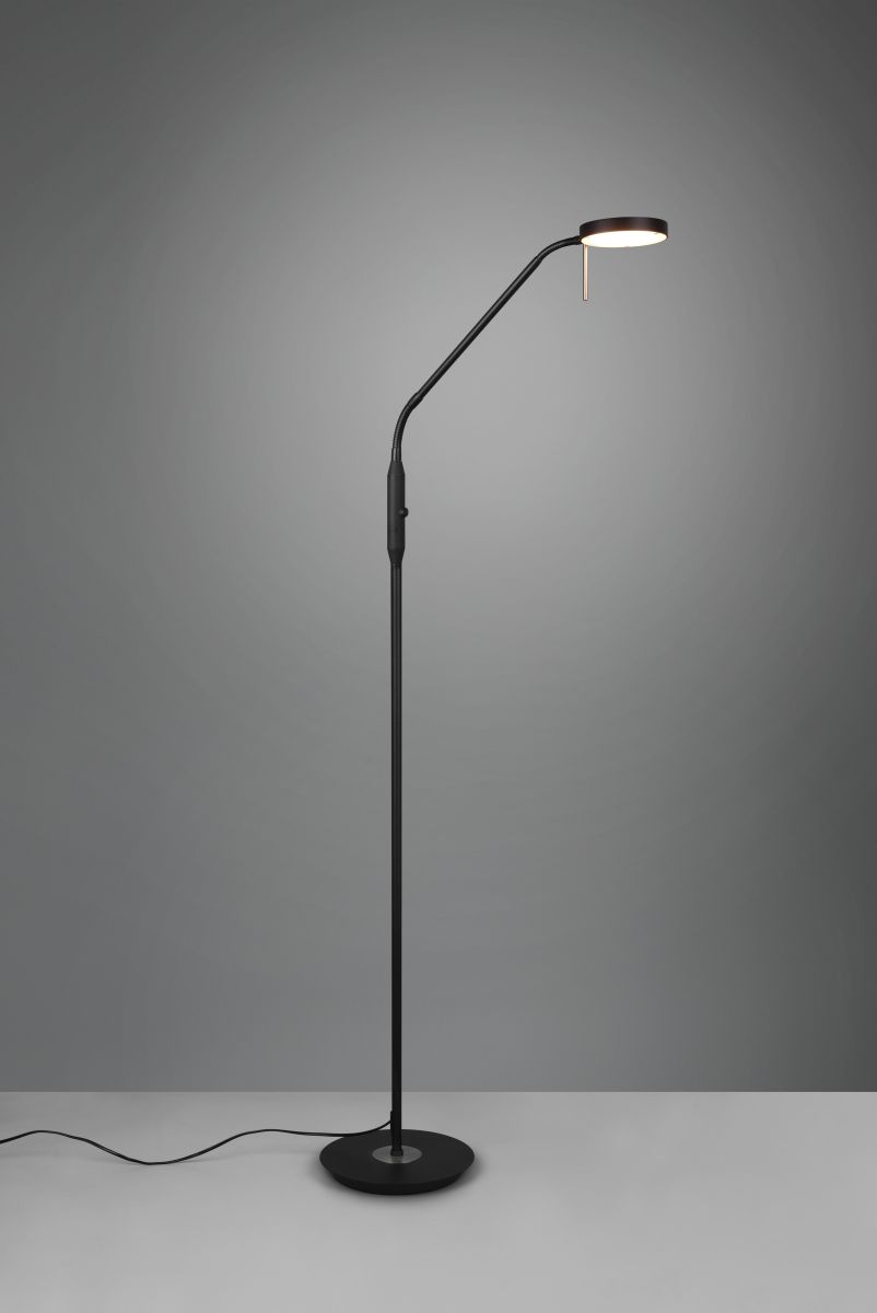 TRIO LED Stehleuchte Monza Schwarz