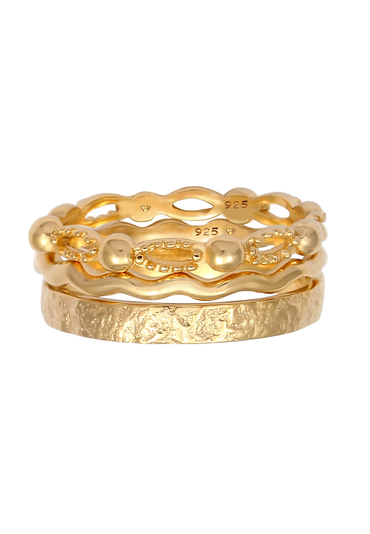 Anillo Elli Wave Ball para mujer en plata de ley 925