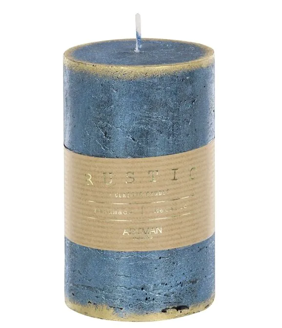 Artman Candles Rustična mirisna svijeća, patinirana plava, srednja veličina