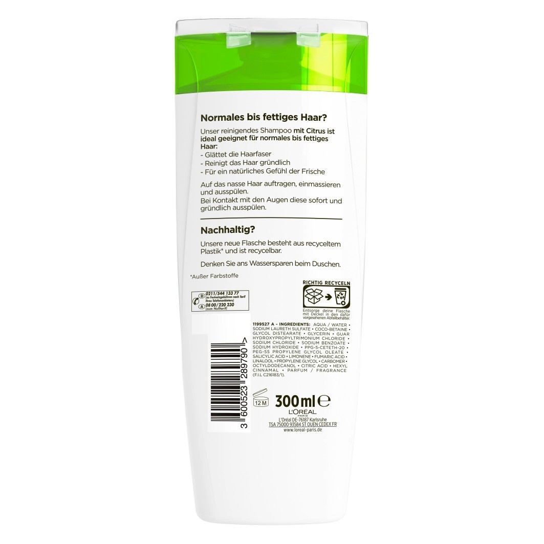 Energie Reinigendes Shampoo mit Citrus