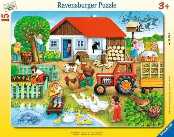 Kinderpuzzle ab 3 Jahren - Was gehört wohin? - 15 Teile