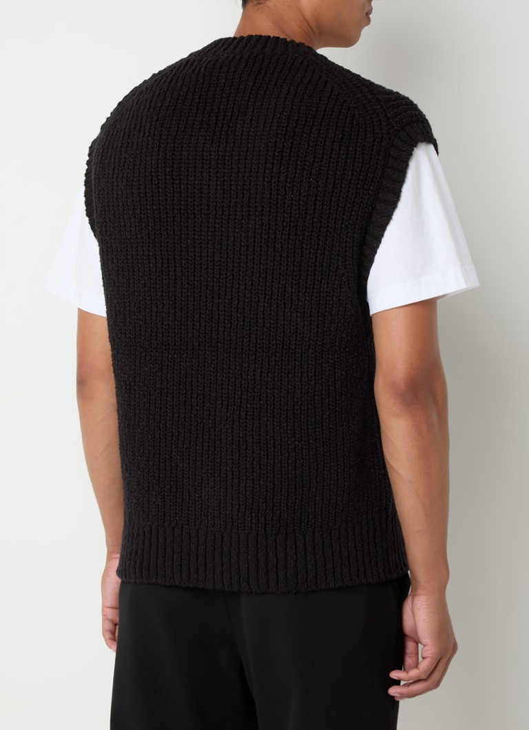 OLAF Chunky knitted spencer with logo