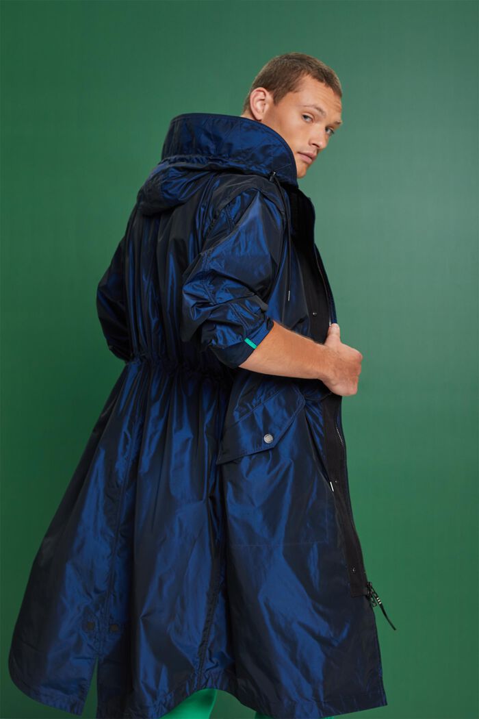 Kapuzen-Parka im Metallic-Look