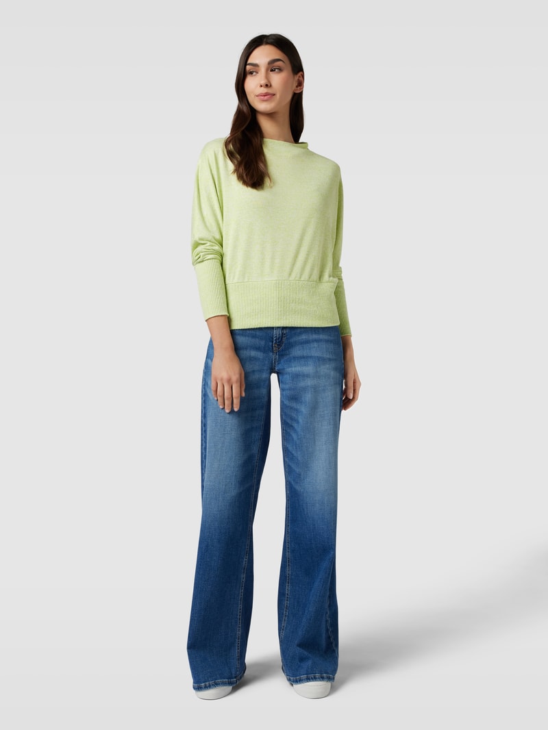 Sweatshirt mit Stehkragen Modell 'Sokola' in hellgrün